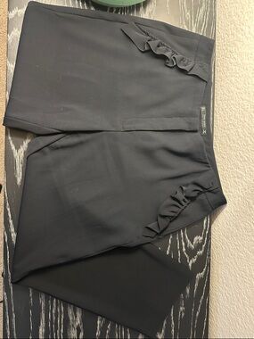Zara Black Ruffle Detail Dress Pants